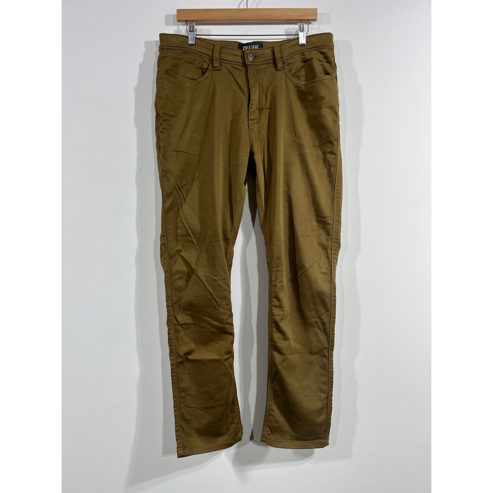 DU/ER N2X Relaxed Taper Pants Mens 35x30 Brown Stretch Performance Chino